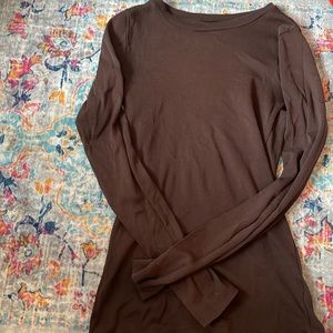 brown long sleeve top